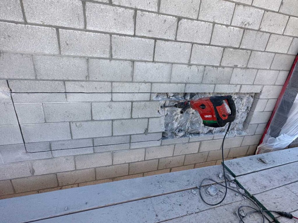 Masonry demolition and concrete removal project by New Era Masonry