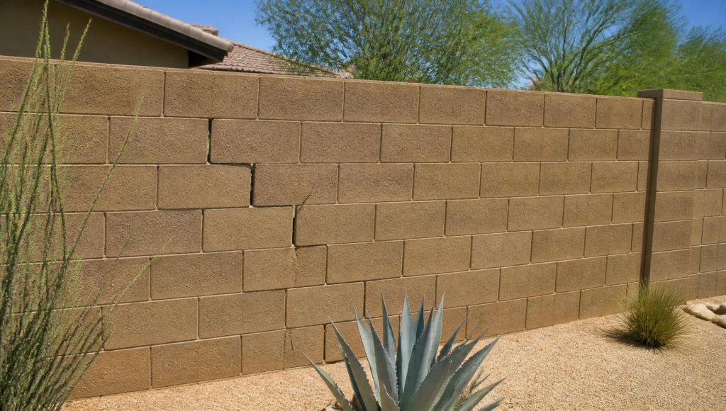 Cracked, crumbling, or leaning block wall? Learn how Arizona soil causes damage, which cracks are cosmetic or structural, and when to repair or replace.